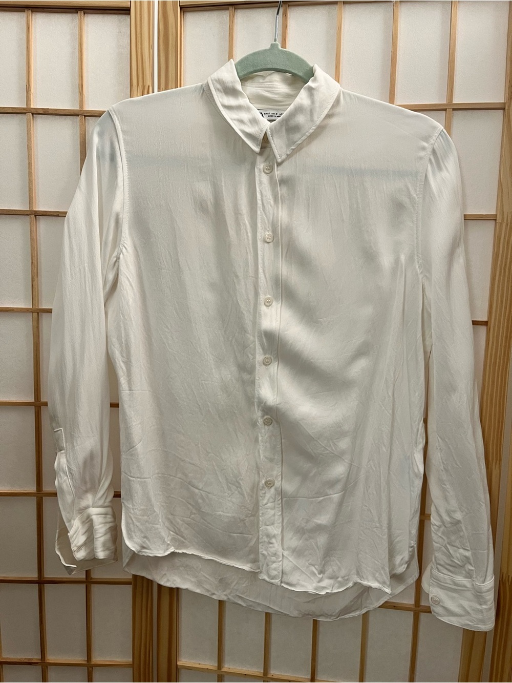 Zara white rayon shirt